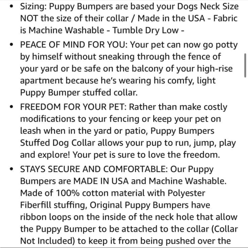 🔥5/$25 Puppy Bumpers Donuts Dog Cone Alternative 100% Cotton Polyester Fiberfill - Picture 6 of 10